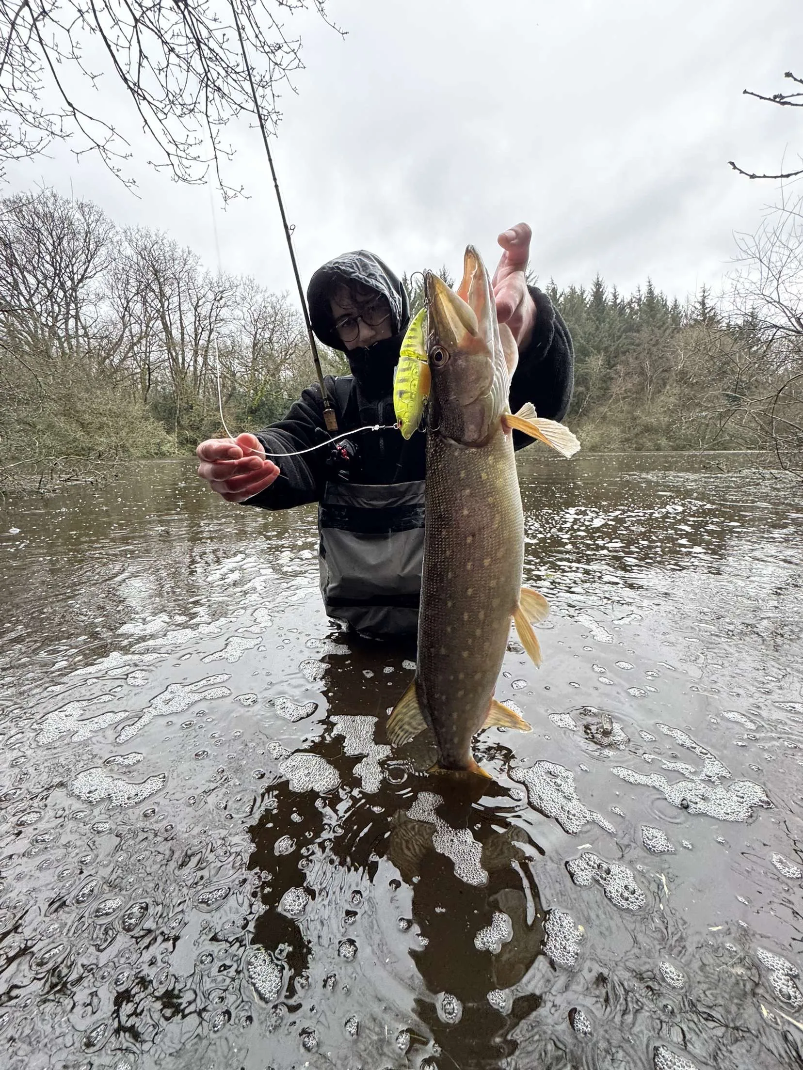 Etang de 22 hectares avec cabane perchée sur l’eau