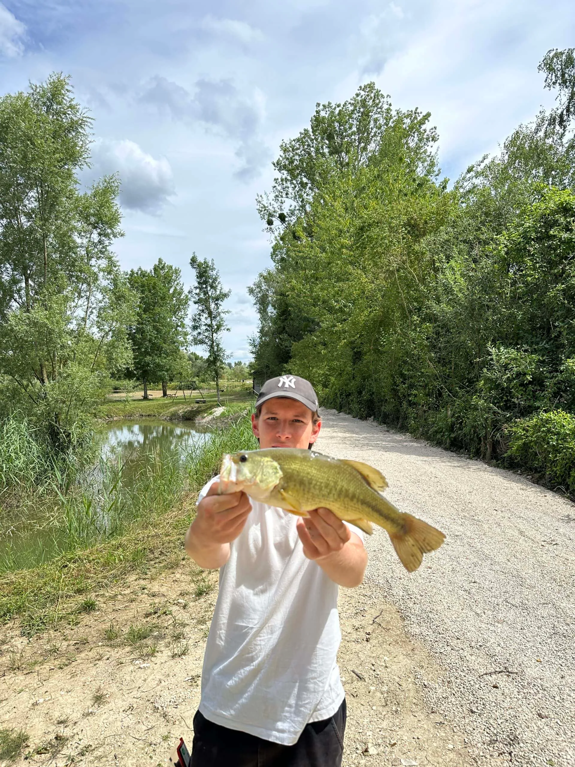Étang avec yourte aménagée et forte population de poissons !