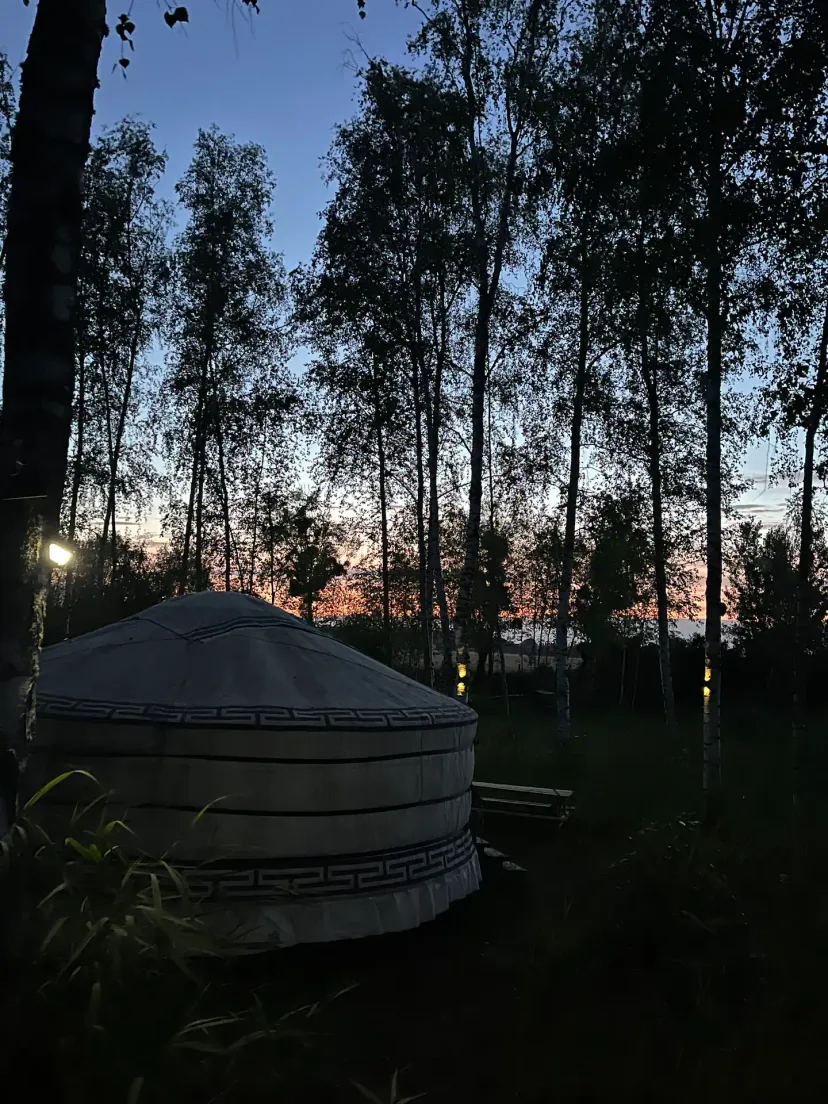 Pond with arranged yurt and strong fish population!