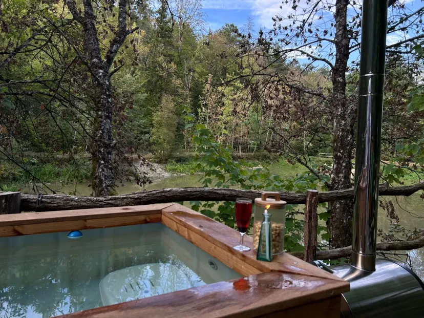 Chalet insolite avec bulle et étang privatif en Haute-Marne