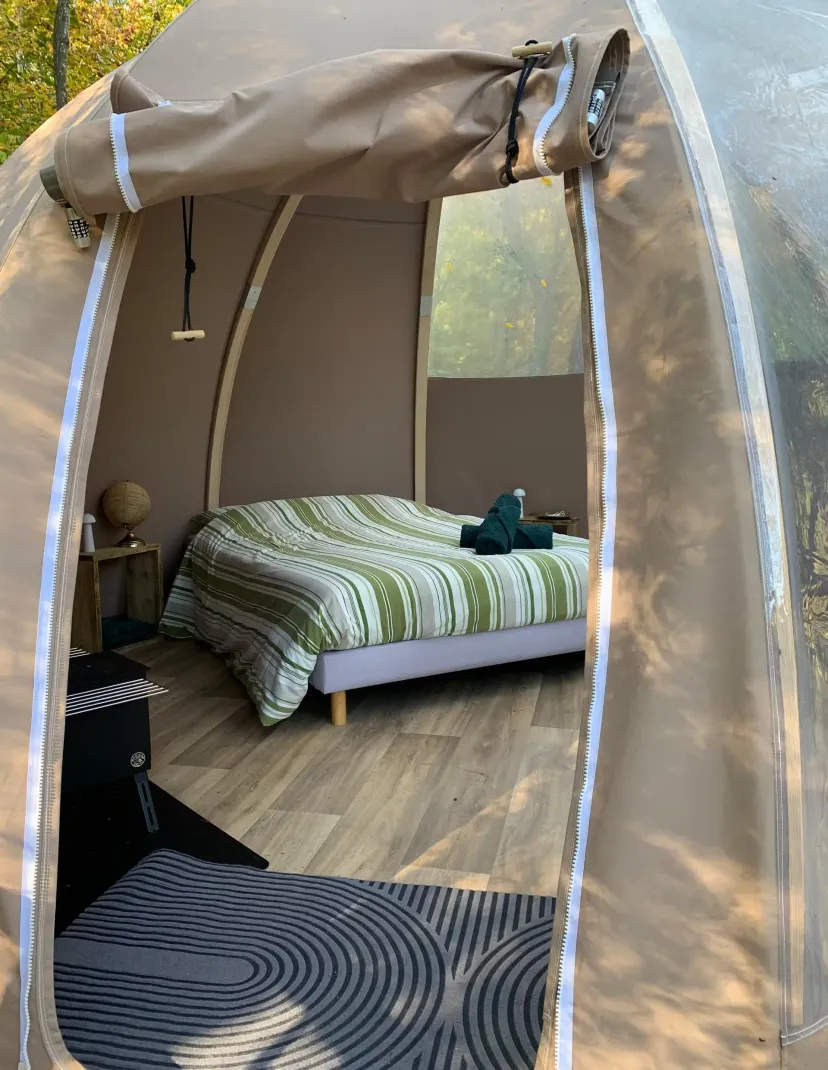 Unusual chalet with bubble and private pond in Haute-Marne