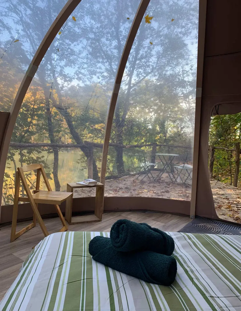 Unusual chalet with bubble and private pond in Haute-Marne