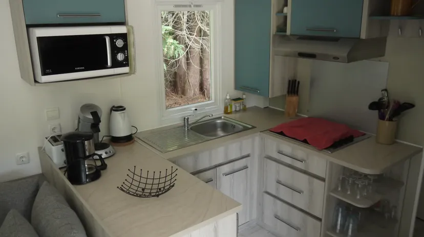 Mobile-home 6 personnes avec accès à un étang