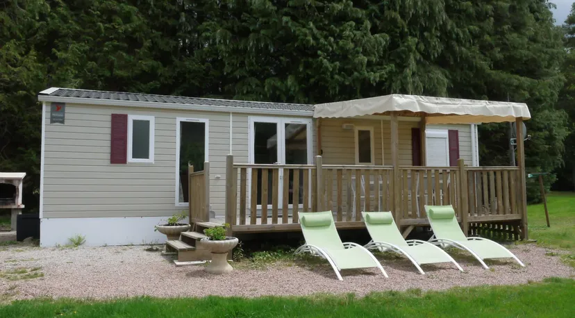 Mobile-home 6 personnes avec accès à un étang