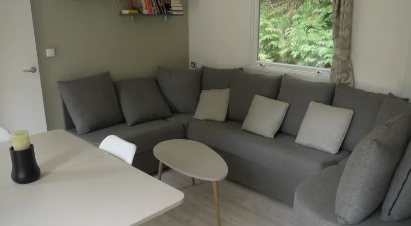 Mobile-home 6 personnes avec accès à un étang