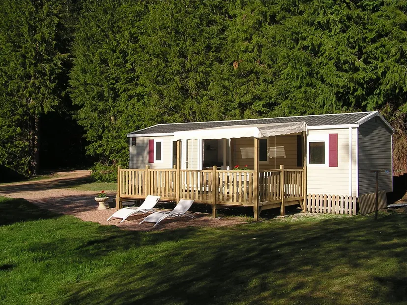 Mobile-home 6 personnes avec accès à un étang
