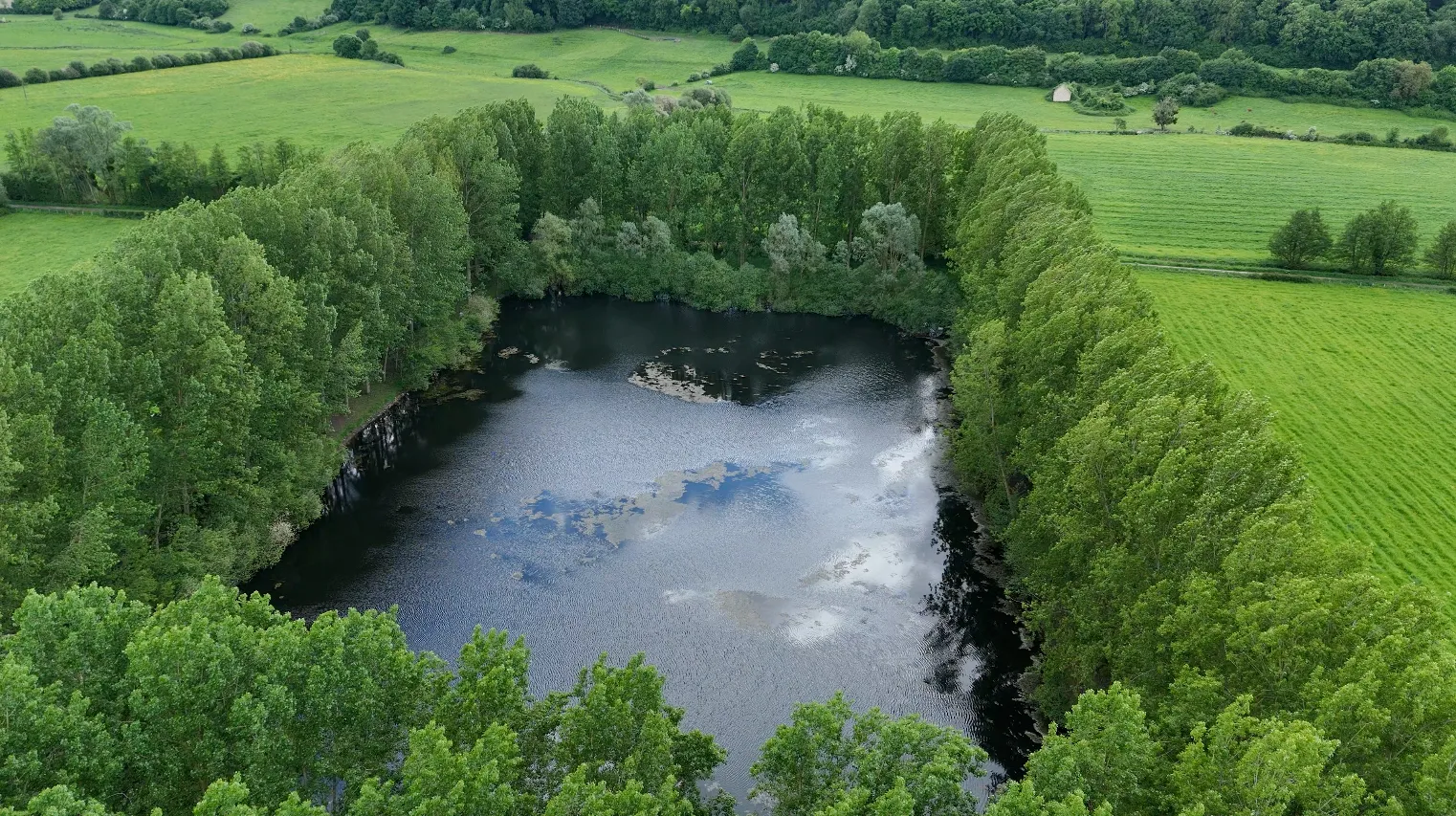 Gravière de 1,7ha avec une forte population de poissons!