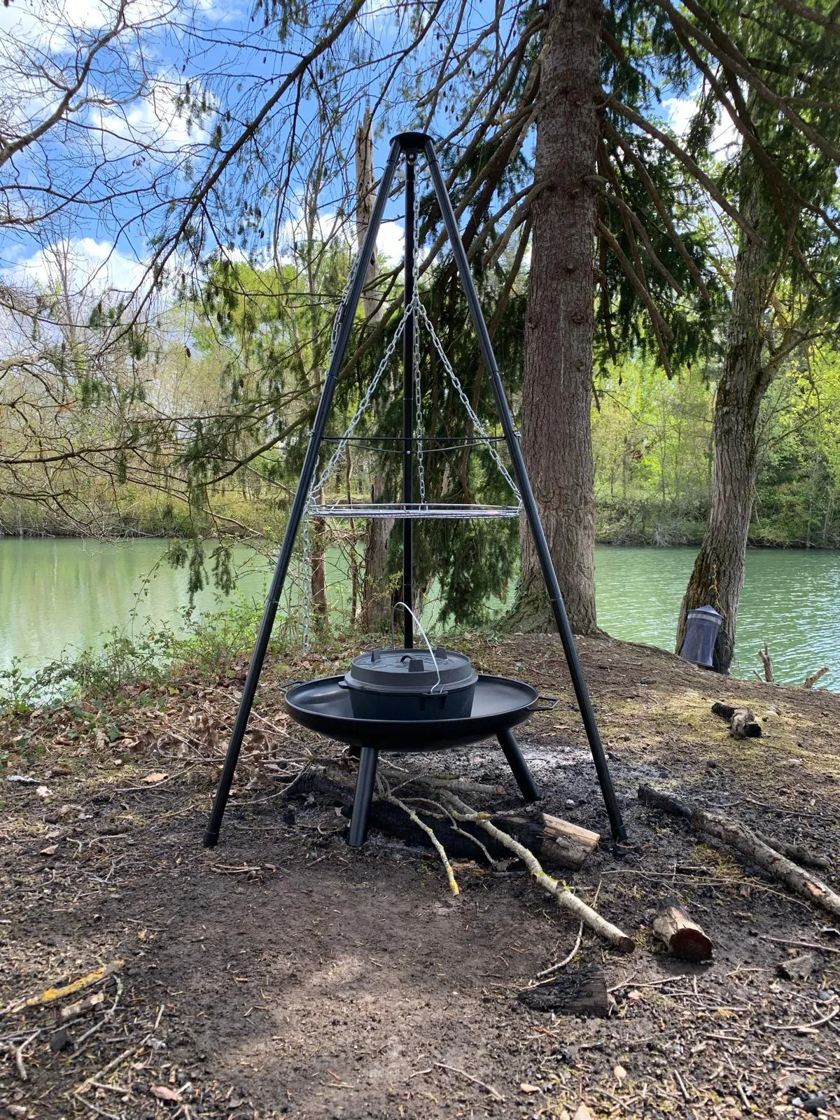 Cabane au bord d’un lac privé