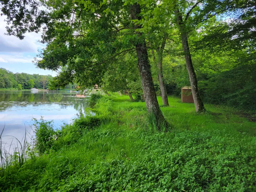Roulotte et son étang de 9 hectares pour la pêche
