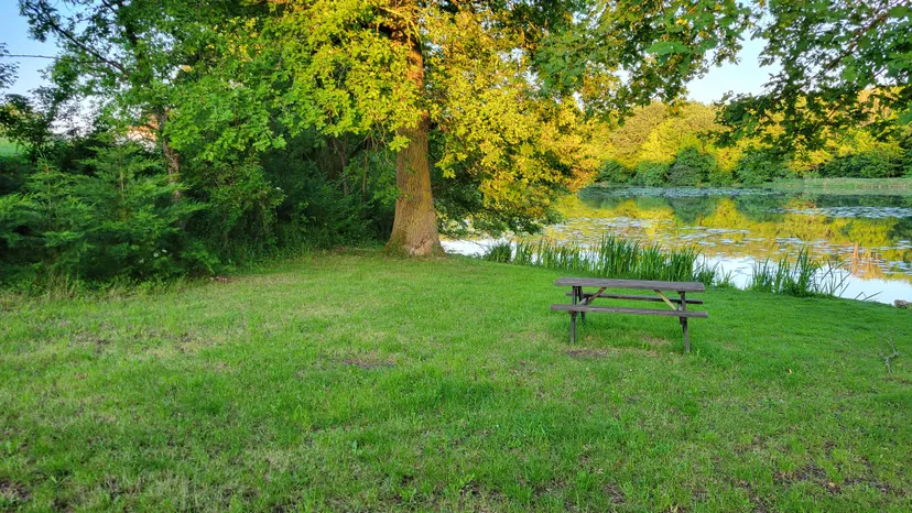 Pêcher et camper au bord d'un étang privé de 9ha avec location de barque ou canoë