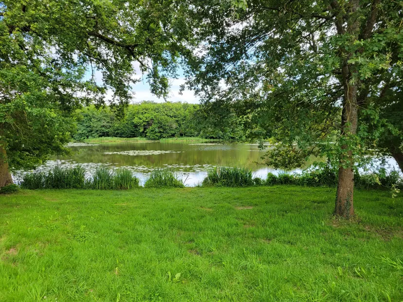 Roulotte et son étang de 9 hectares pour la pêche