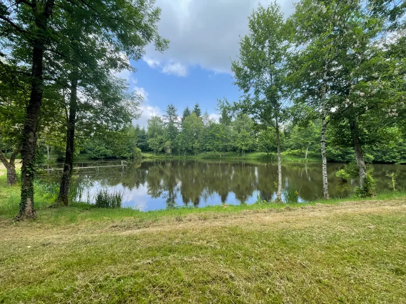 Unusual chalet by a beautiful private pond