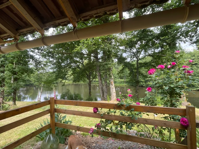 Unusual chalet by a beautiful private pond