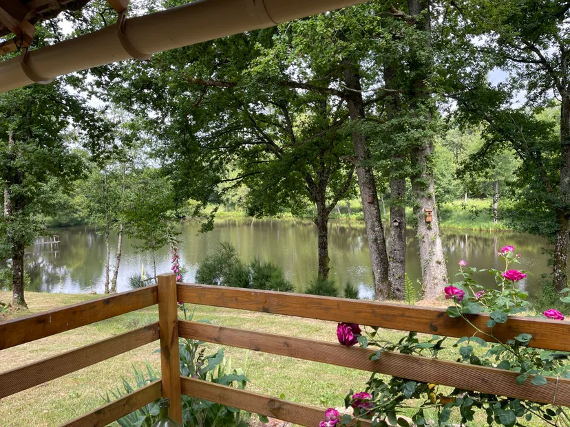 Unusual chalet by a beautiful private pond