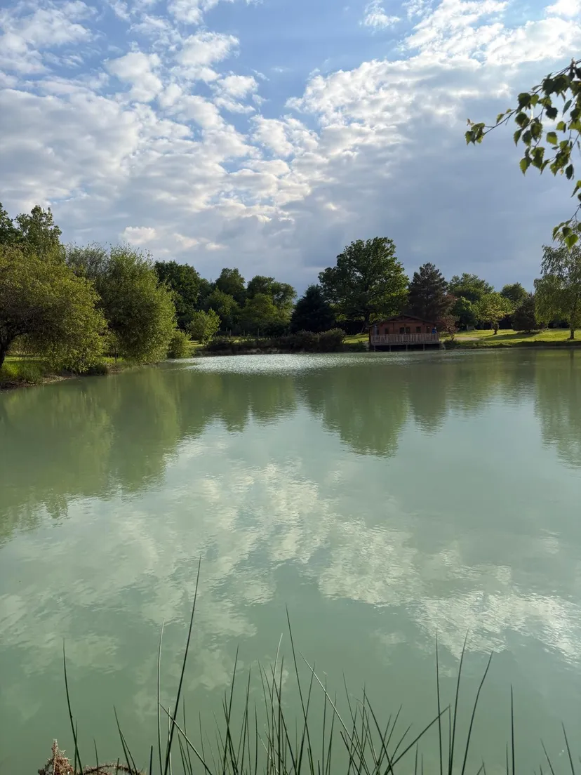Rent a private pond with chalet and a terrace suspended on the water