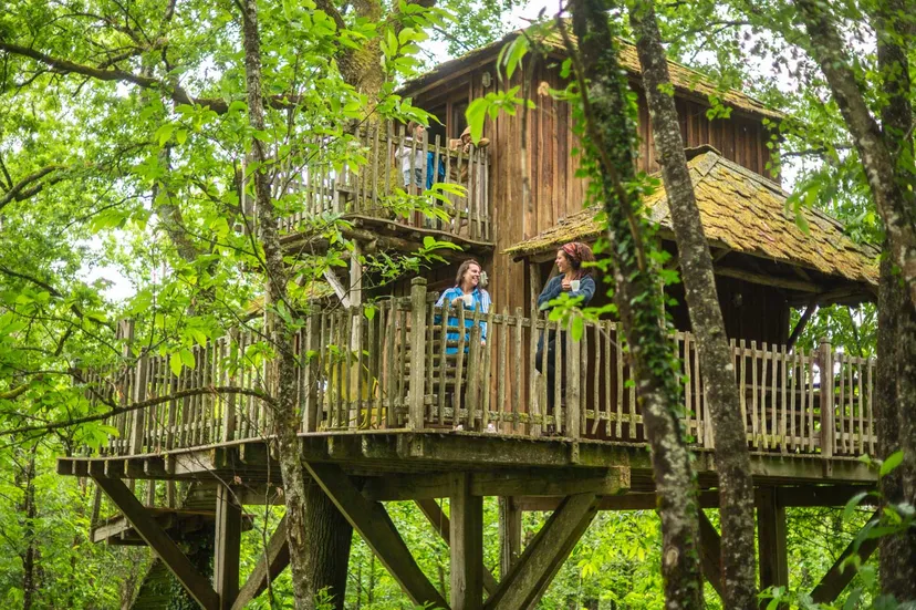 Magnifique cabane perchée dans les arbres de 2 à 6 couchages