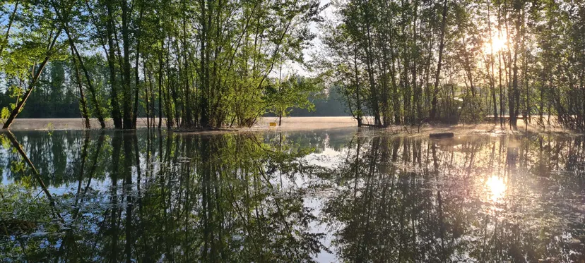 Plan d'eau de 17ha à 40km de Bordeaux pour une journée pêche et loisirs