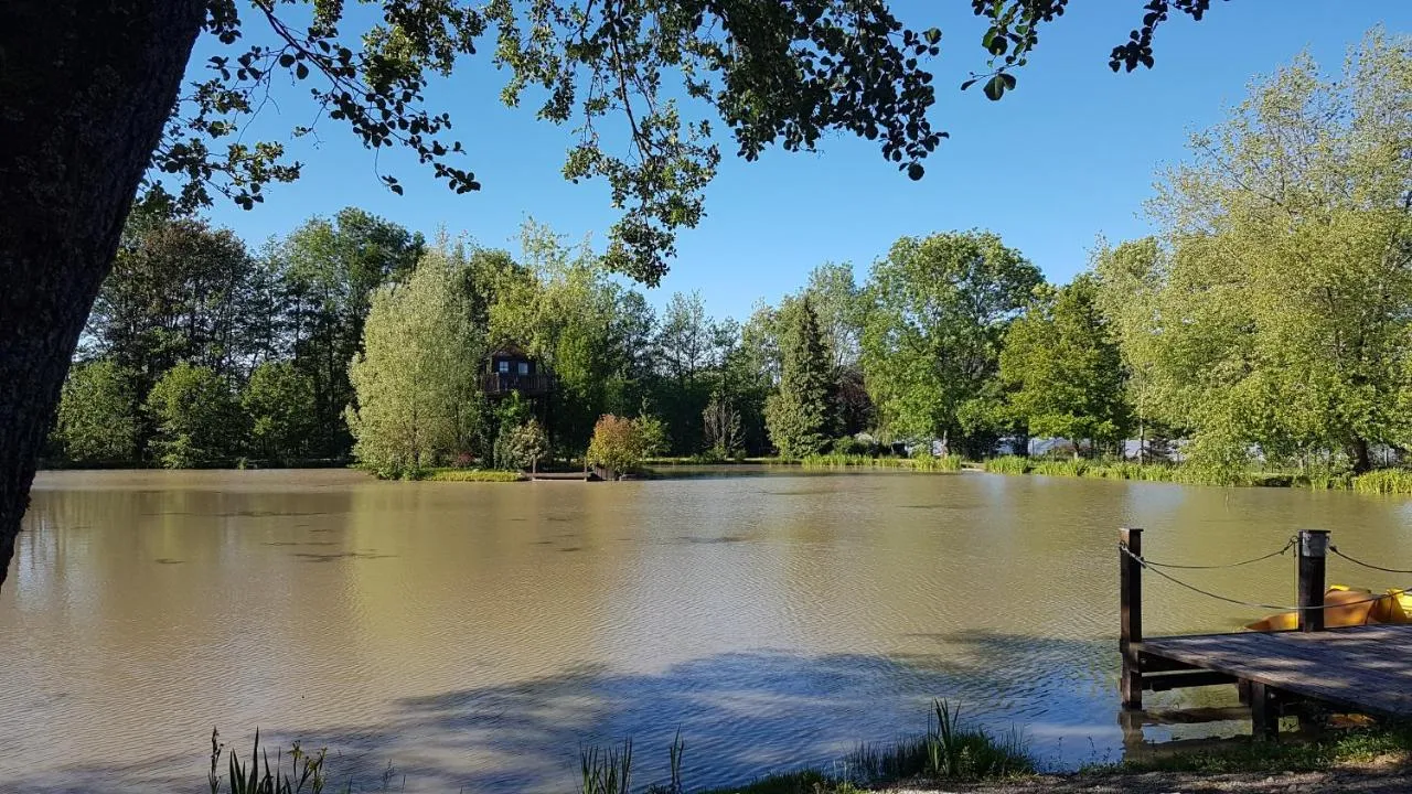 Roulotte avec étang de 1 hectare, près de Belfort