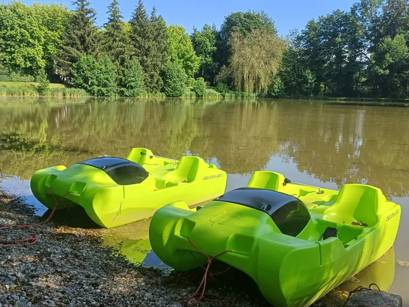 Roulotte avec étang de 1 hectare, près de Belfort