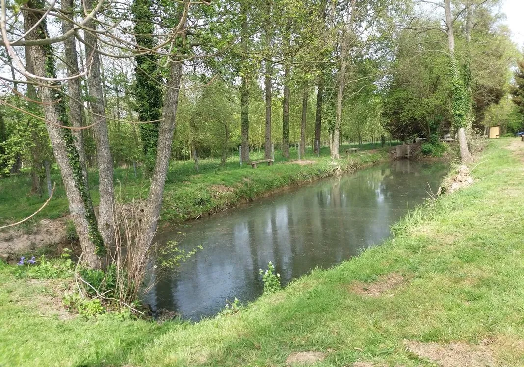 Etang de pèche de 2000 m² avec abri, barbecue et terrain de pétanque