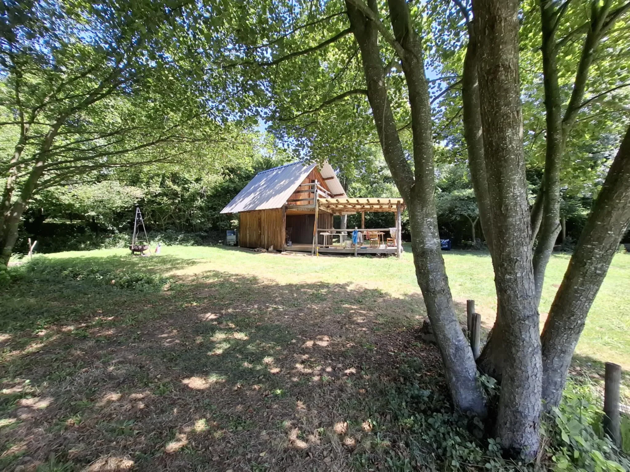 Chalet by a private pond