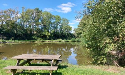 Etang au cœur de la campagne Mayennaise, parfait pour une journée ou un weekend pêche et barbecue