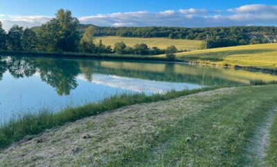 Étang d’un hectare pour camper et pêcher en No-kill dans la campagne pennoise